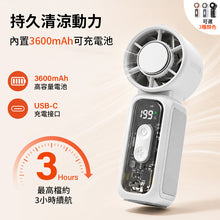 將圖片載入圖庫檢視器 高速製冷冰敷照明連隨身鏡手持風扇(黑色) #CLRF019BK
