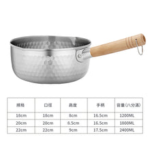 將圖片載入圖庫檢視器 不鏽鋼木柄雪平鍋 18cm #NPSP18001
