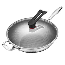 將圖片載入圖庫檢視器 316不鏽鋼蜂巢不粘炒鍋 (32cm)