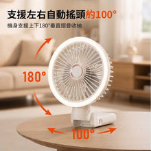 將圖片載入圖庫檢視器 掛牆夾式摺疊擺頭夜燈風扇（深藍色） #NPRF025DB 3
