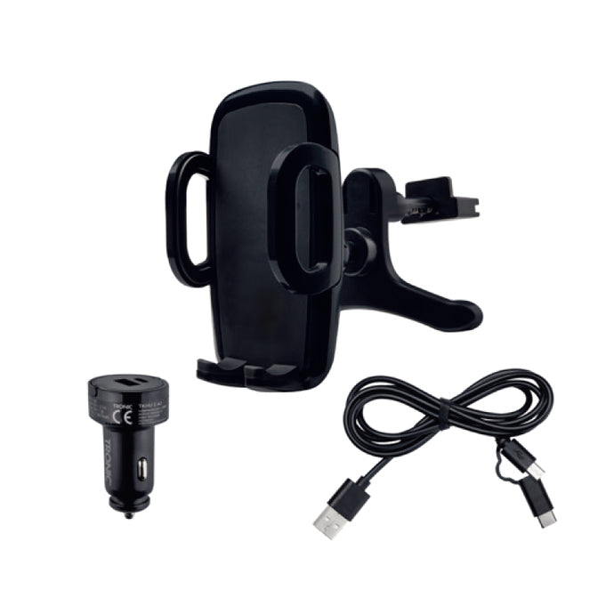 Car USB Charger and Smartphone holder