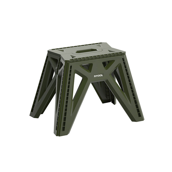 NPSC002GN 加厚塑膠大號摺疊凳（軍綠色）