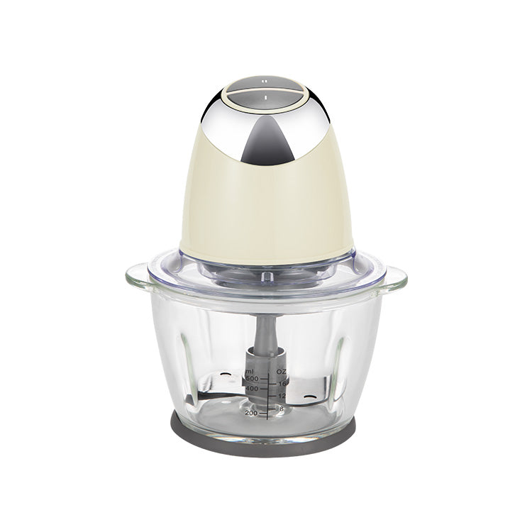 500W Food Chopper - Creamy Yellow (Glass Bowl)